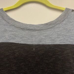 Striped Black and Gray Women's Sweater